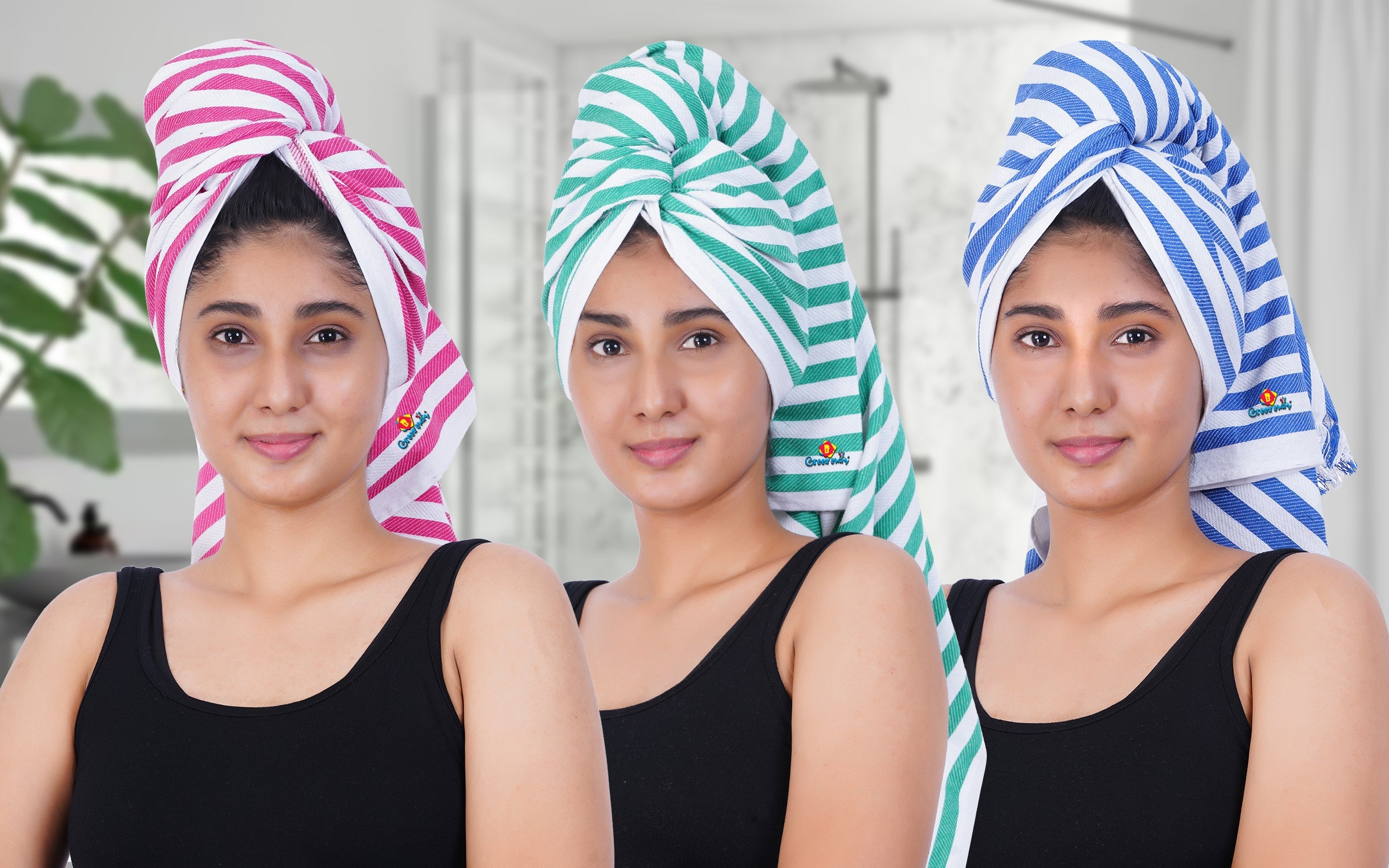 Cotton bath towel pack of 3