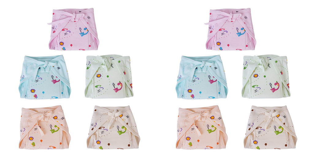 New Born Baby Cotton Cloth Nappies pack of 10