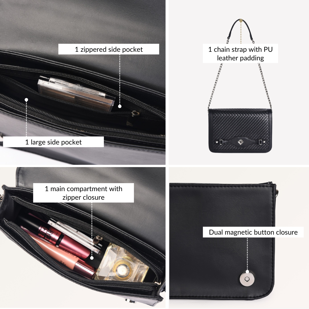 Soi Tresse Menue Sling Bag Black