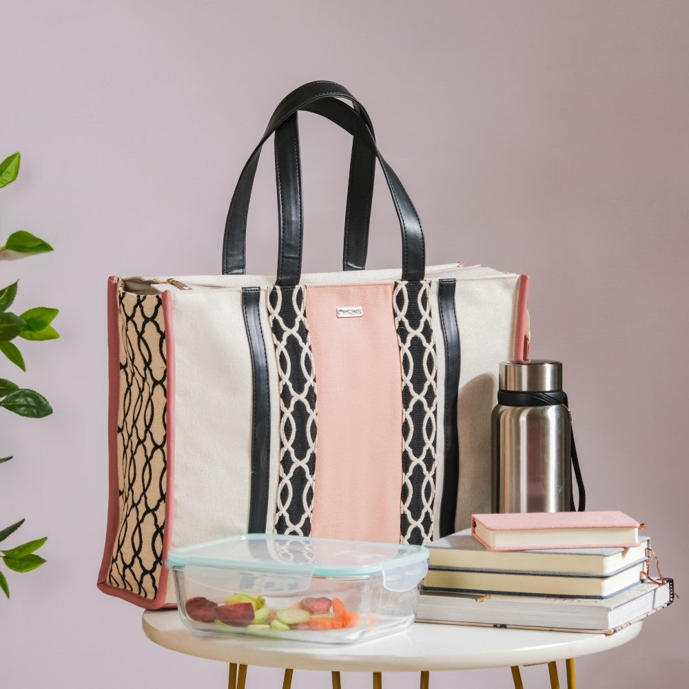 Eco Canvas Tote Bag Pink Large 17 X 12 Inch