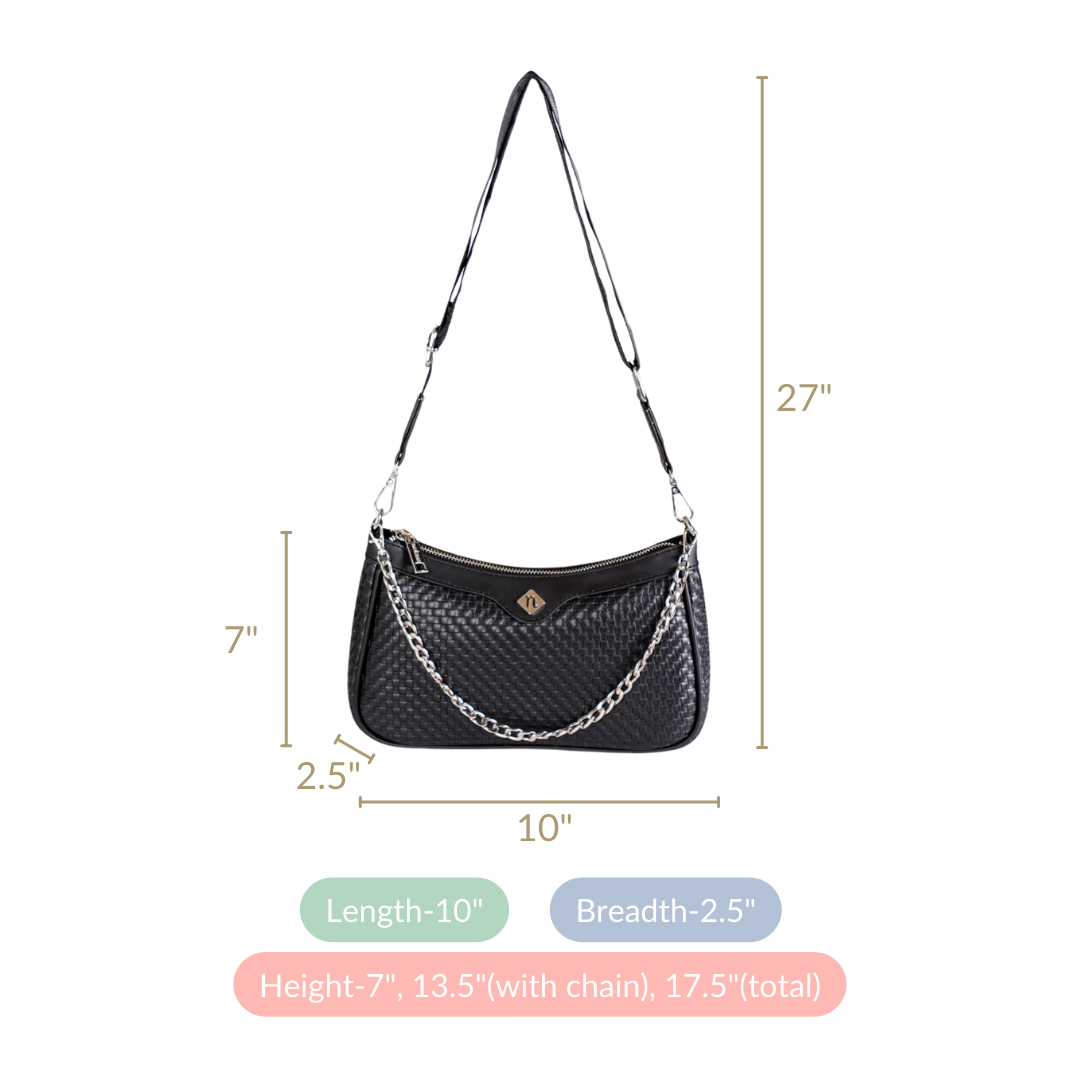 Lusso Black Sling Handbag
