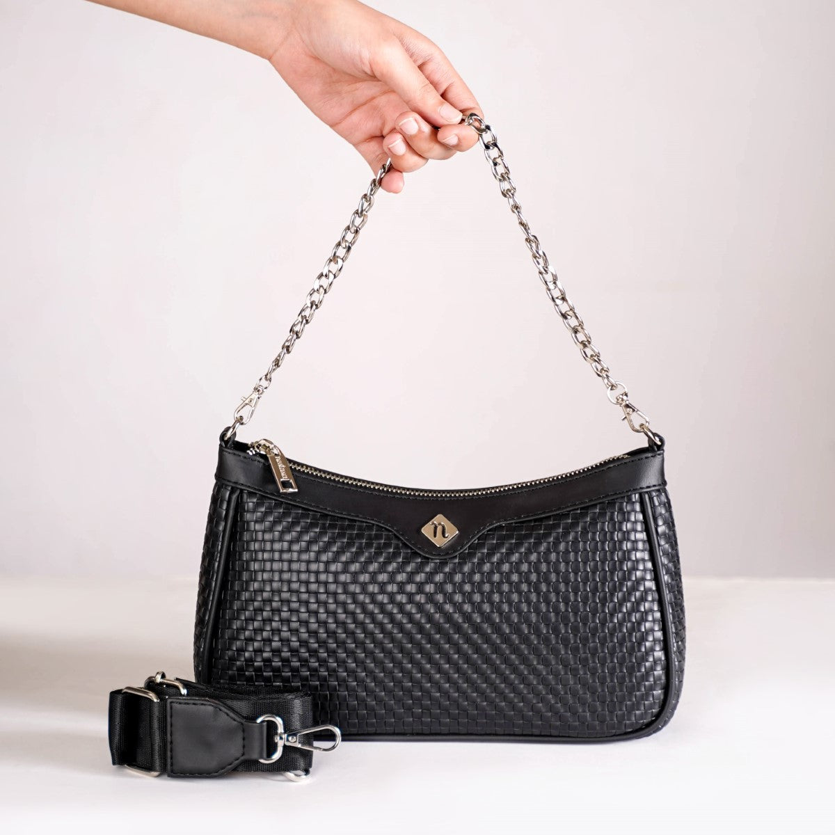 Lusso Black Sling Handbag