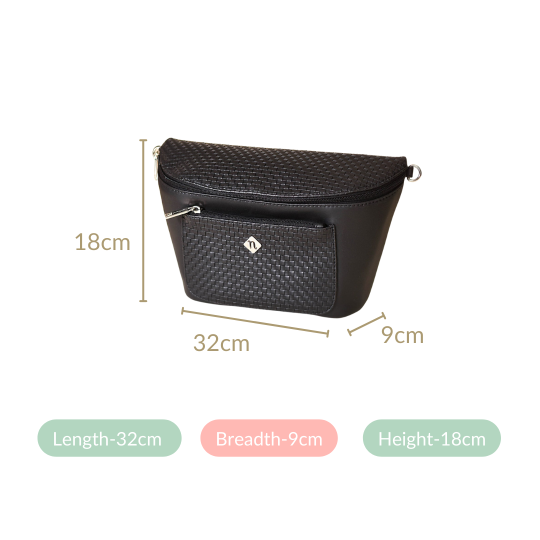 Unisex Black Crossbody Bag