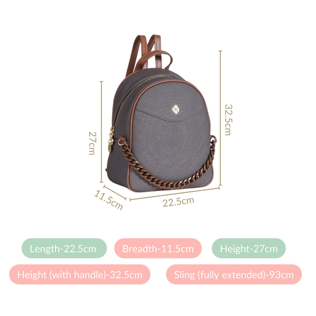 Terra Backpack With Chain Accent