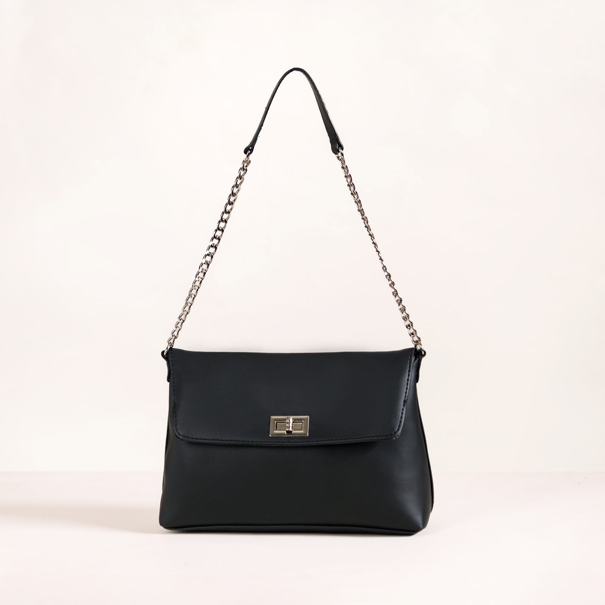 Sleek Black Shoulder Bag For Women
