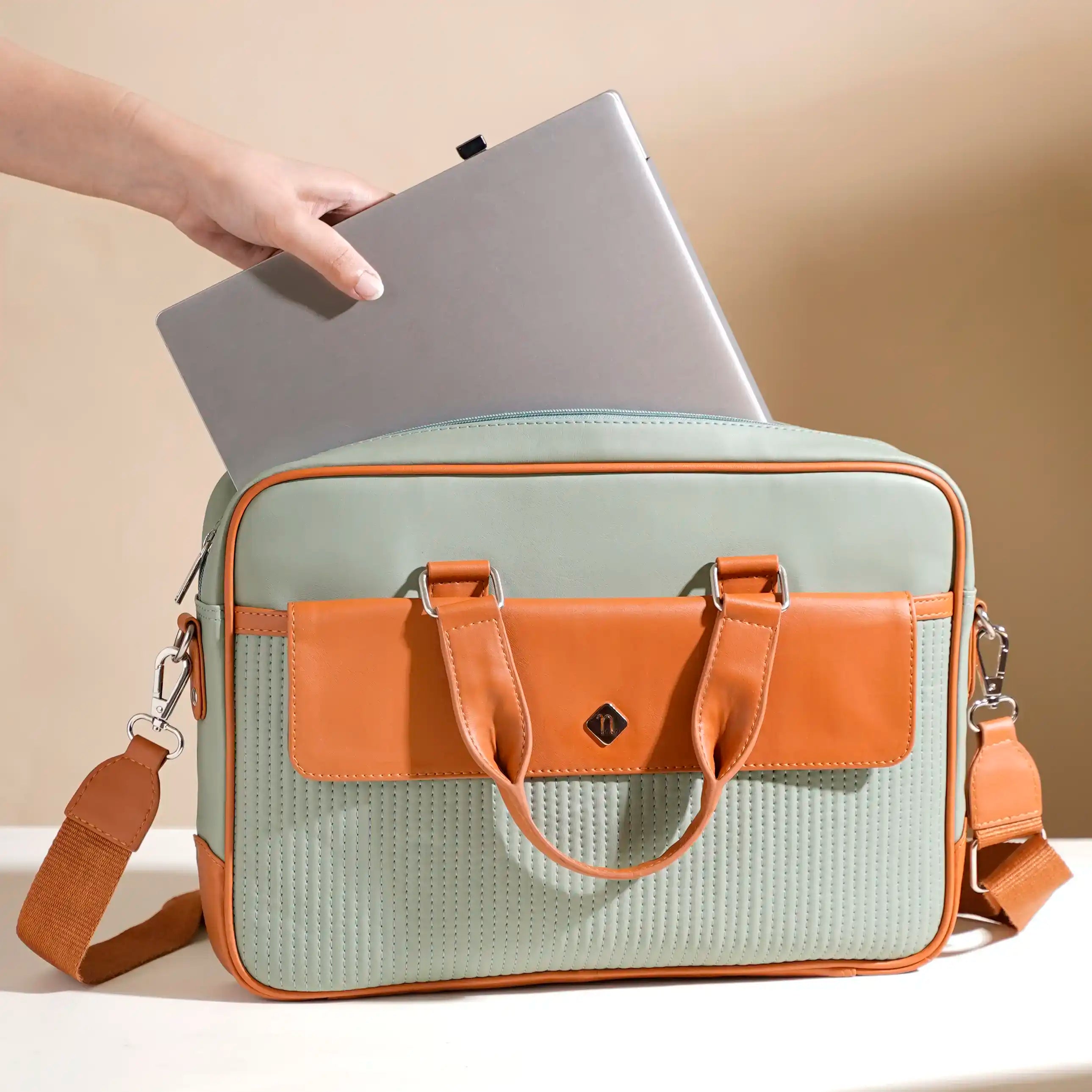 La Fusion Vegan Leather Laptop Organiser Bag 14