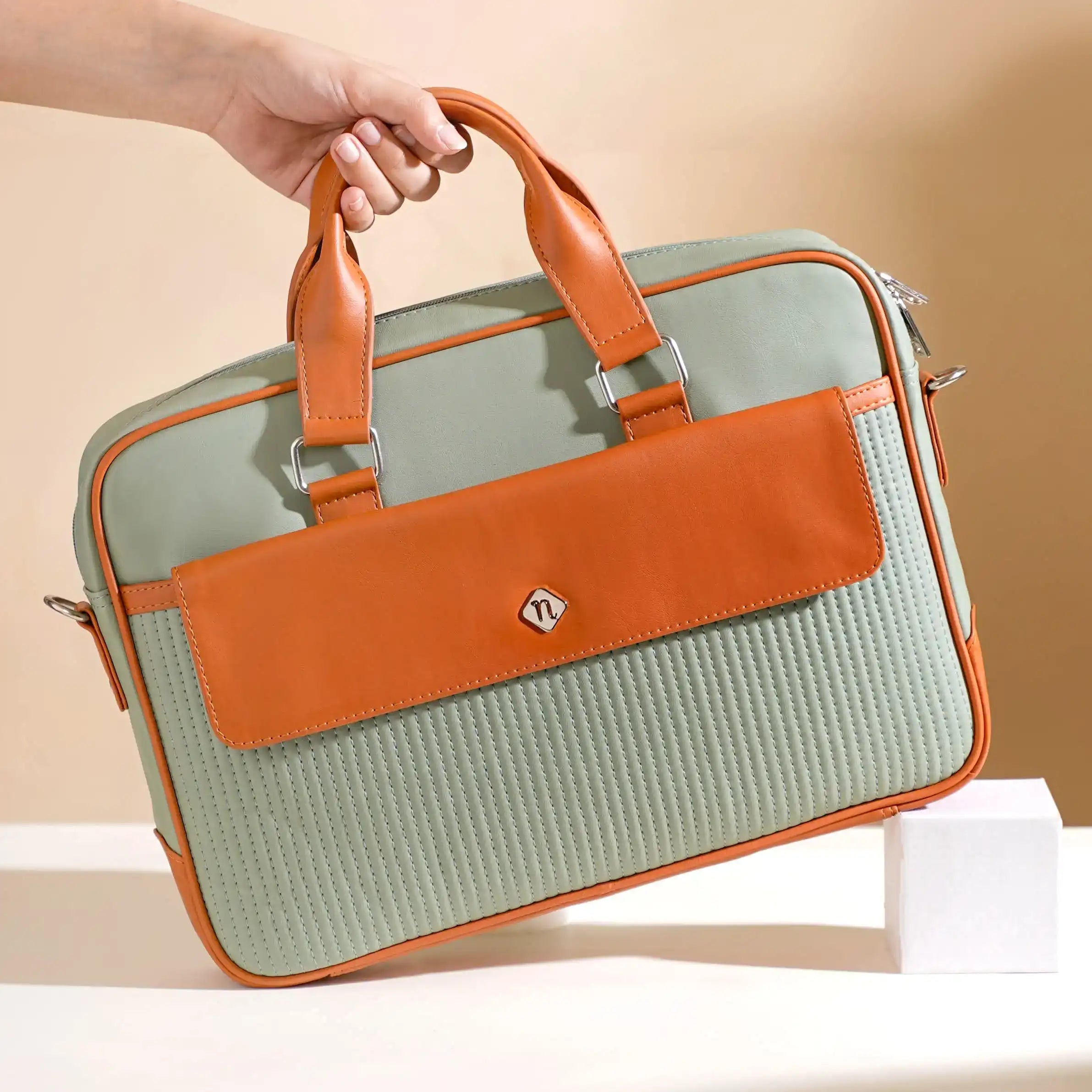 La Fusion Vegan Leather Laptop Organiser Bag 14