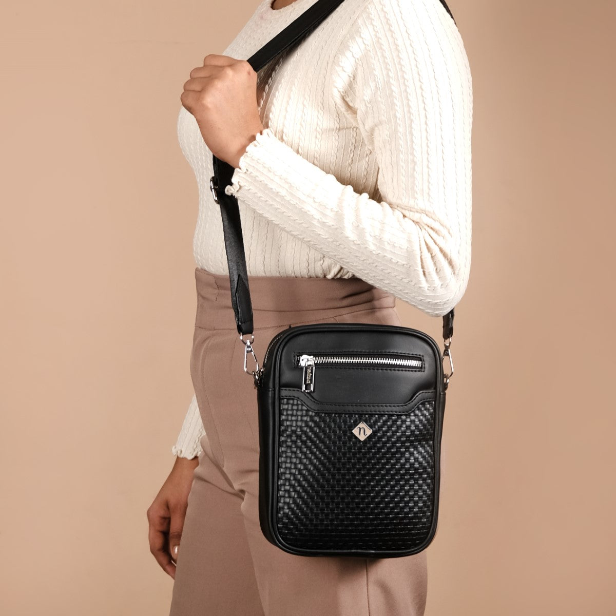 Luxe Crossbody Belt Bag Black