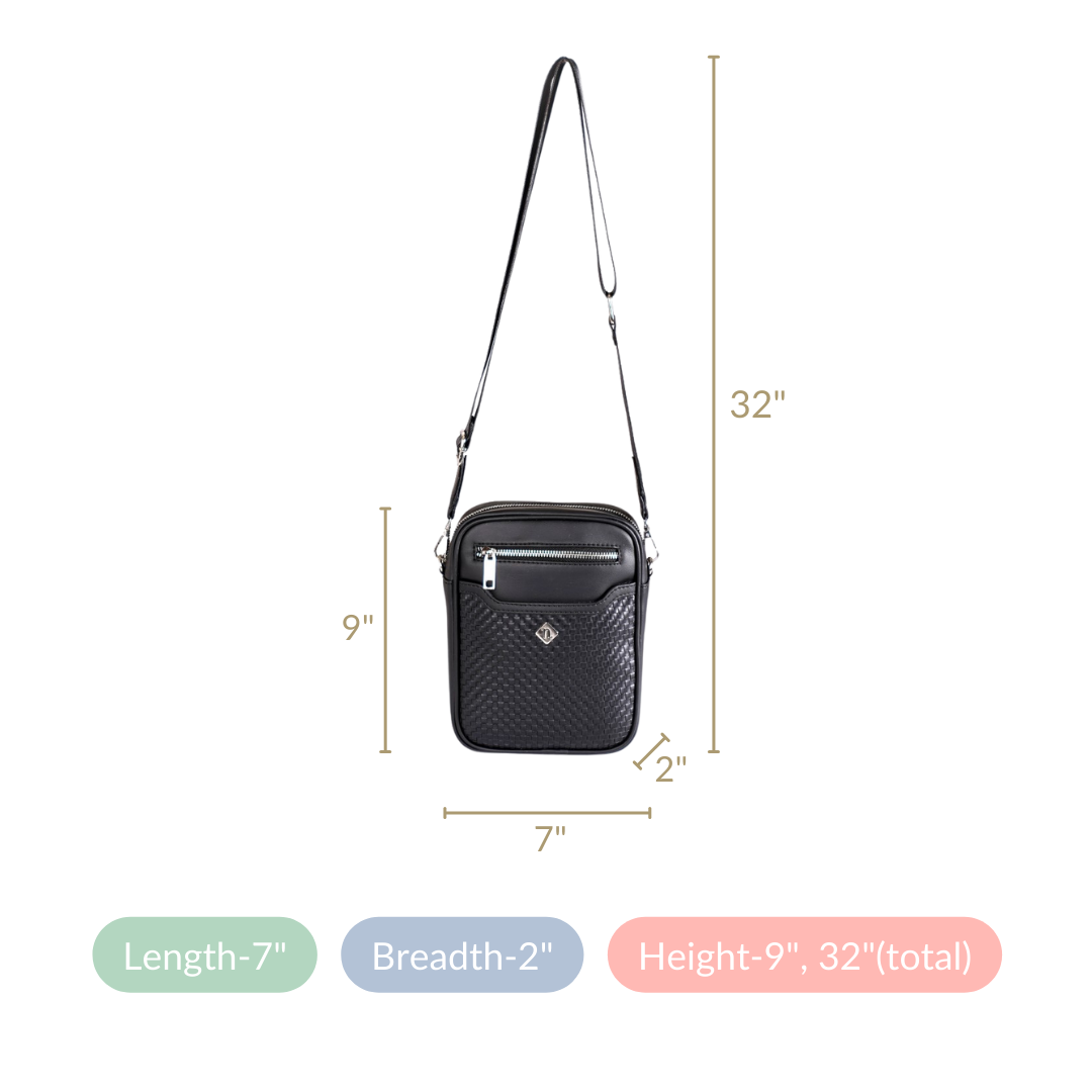 Luxe Crossbody Belt Bag Black