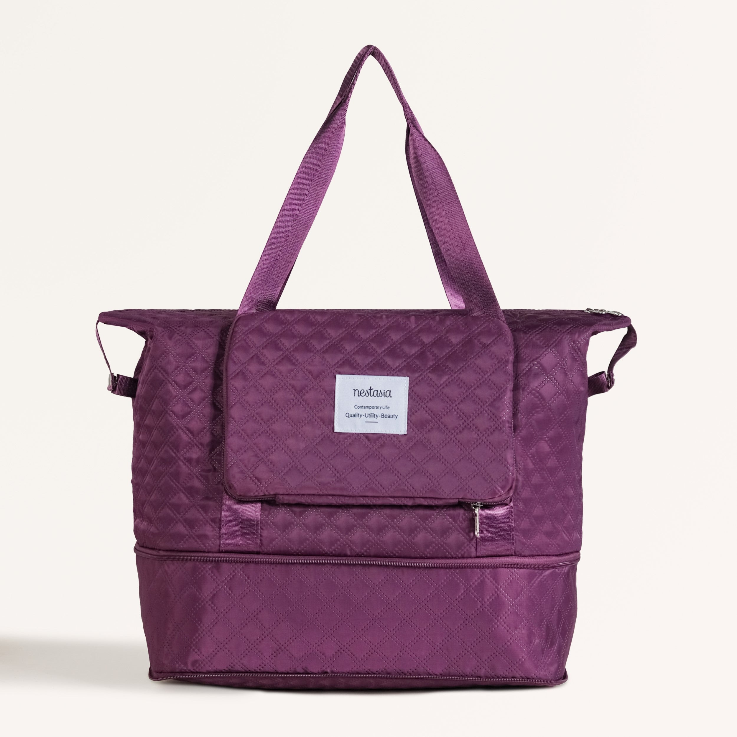 Montara Chic Foldable Expandable Travel Bag Wine Magenta
