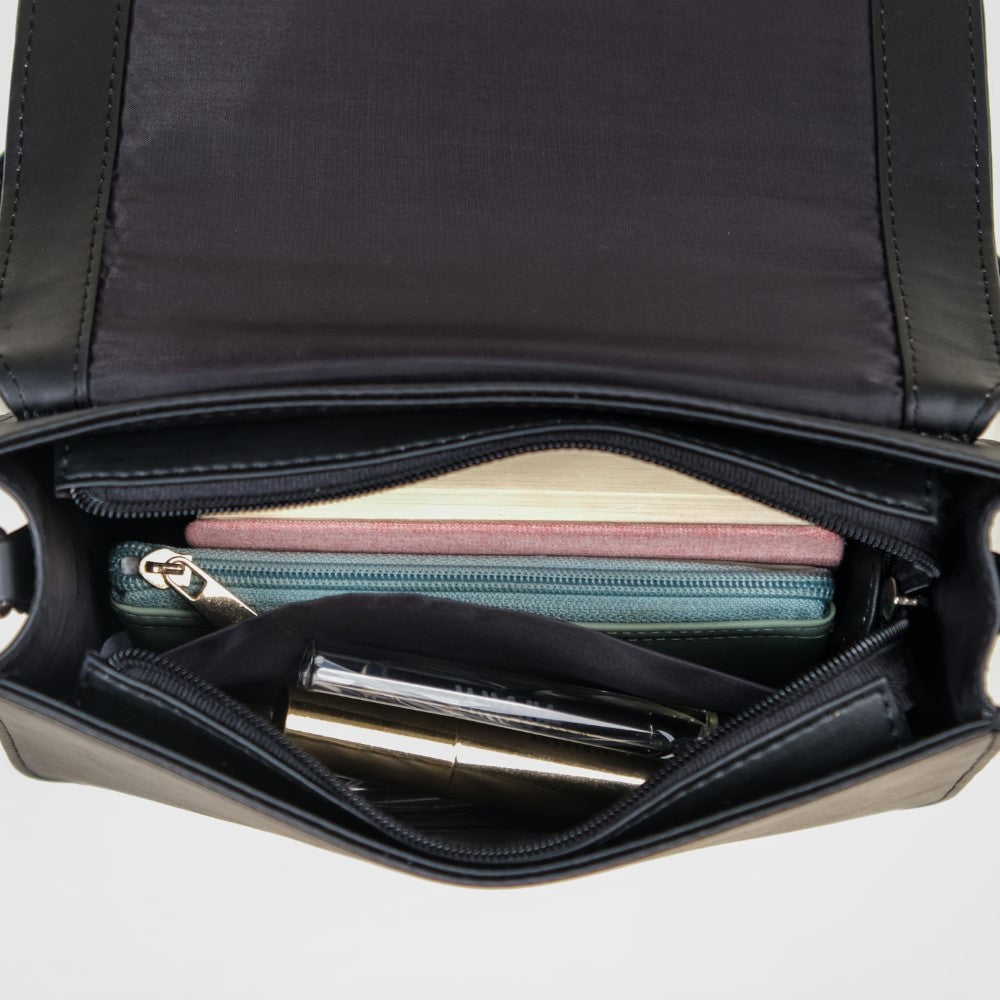 Go-To Shoulder Bag For Women Black Houndstooth
