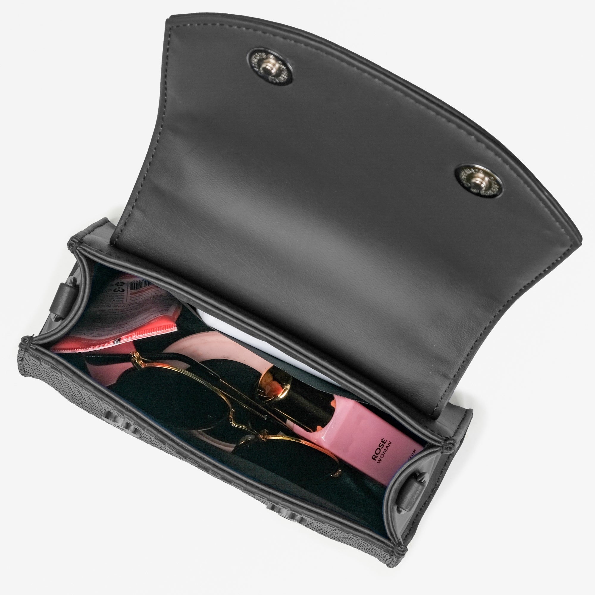Soi Black Handheld Bag With Sling