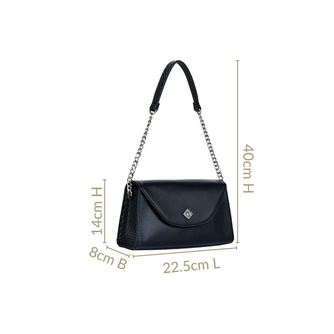 Soi Lisse Black Shoulder Bag