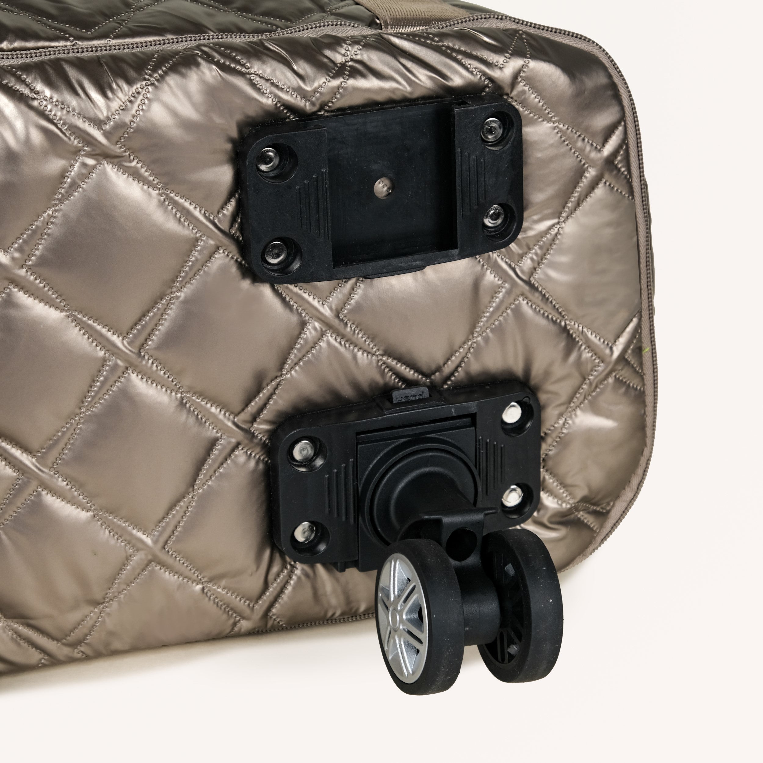Movo Expandable  Bag With Detachable Wheels Metallic Brown