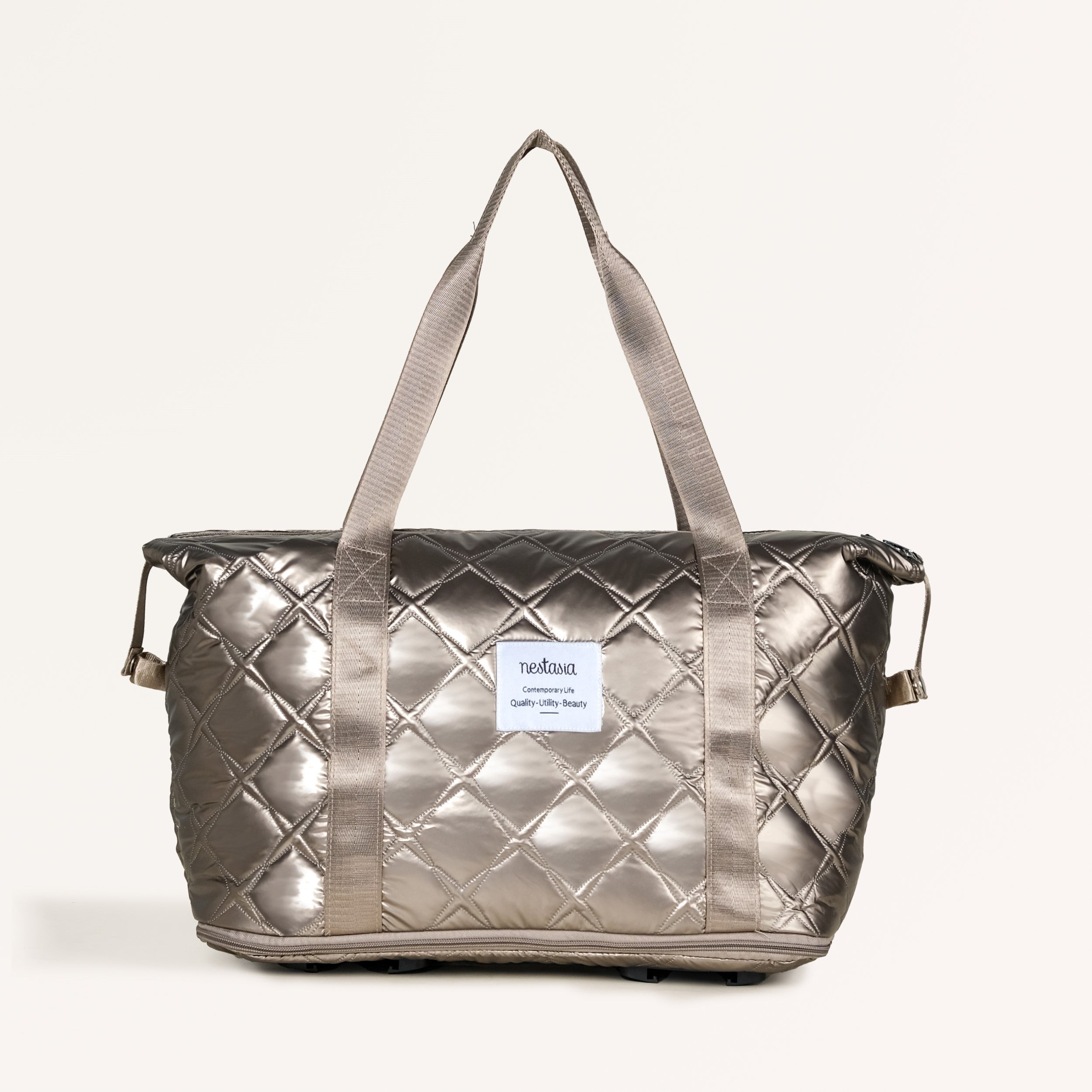 Movo Expandable  Bag With Detachable Wheels Metallic Brown