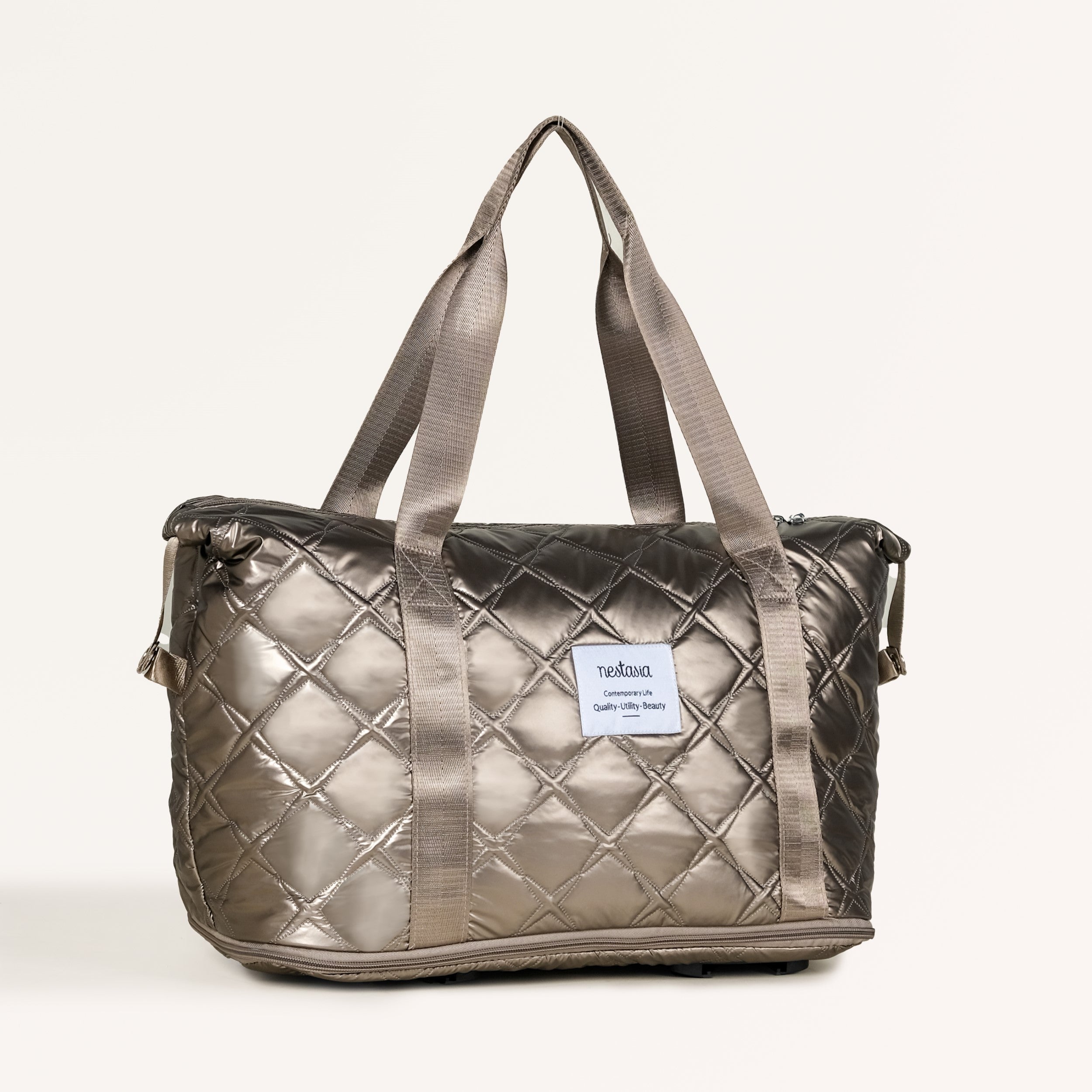Movo Expandable  Bag With Detachable Wheels Metallic Brown
