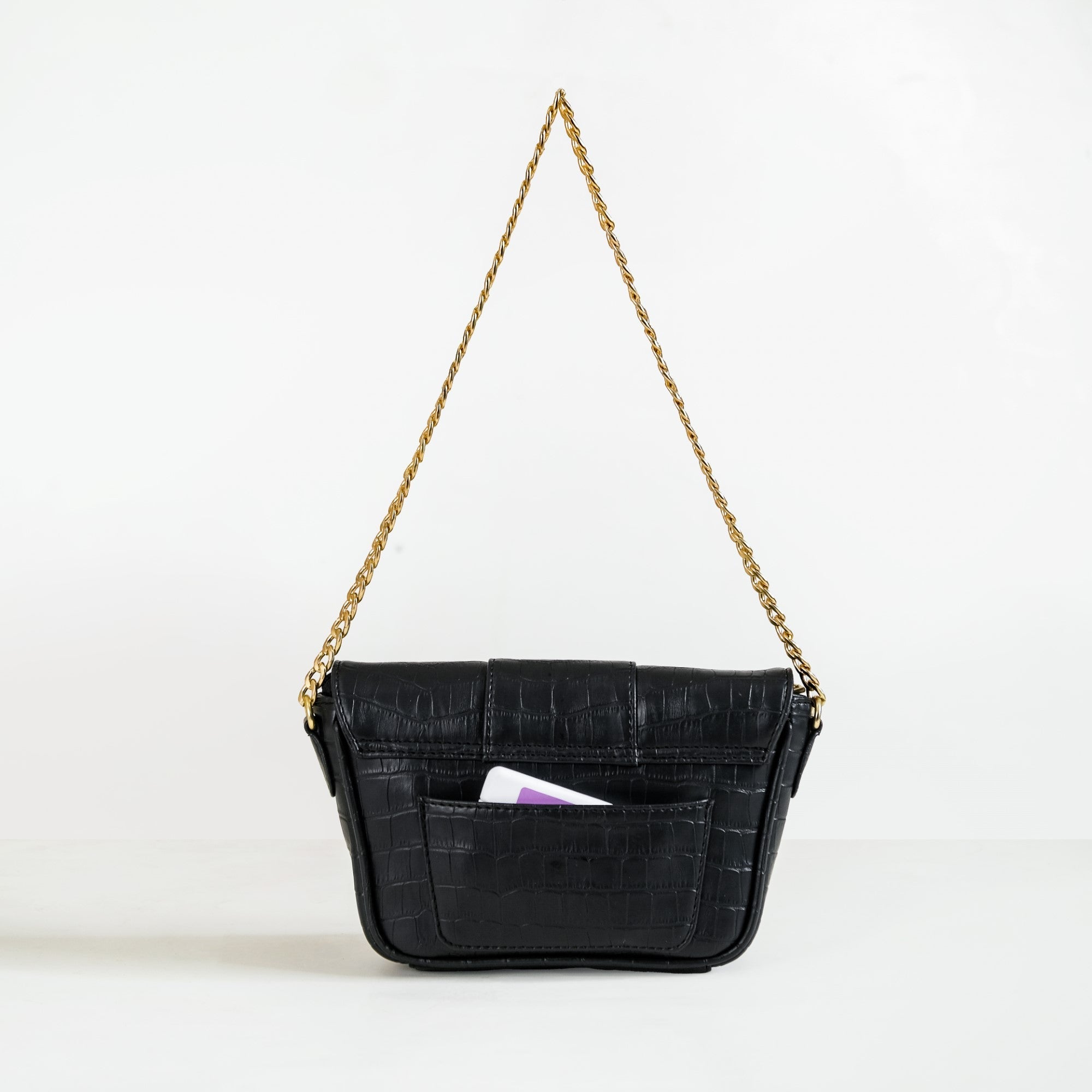 Croco Go-To Outing Bag Black