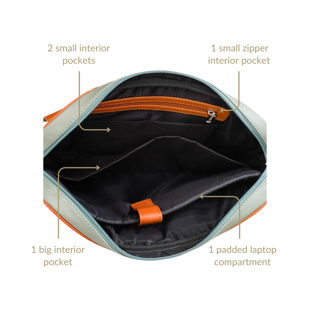 La Fusion Vegan Leather Laptop Organiser Bag 14