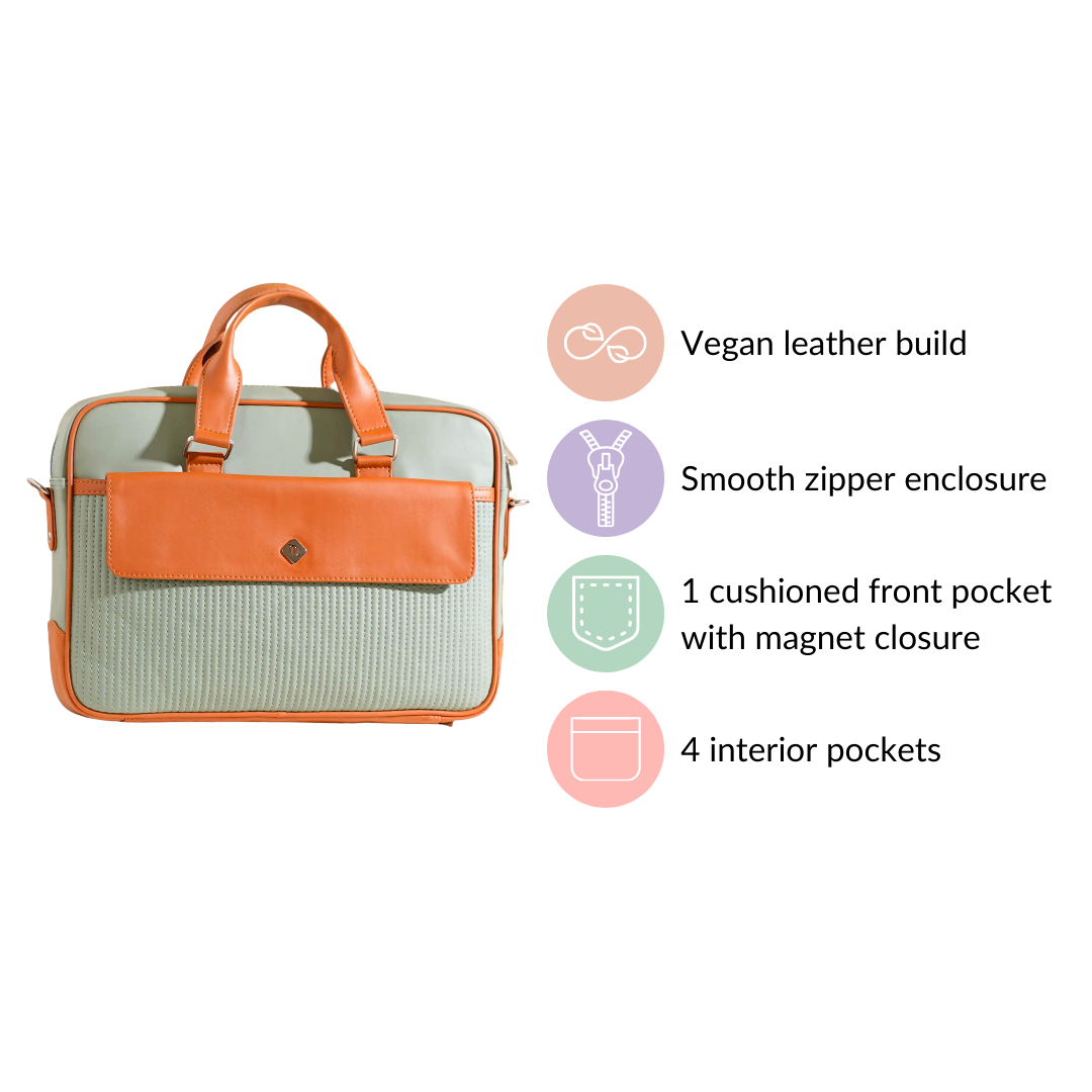 La Fusion Vegan Leather Laptop Organiser Bag 14