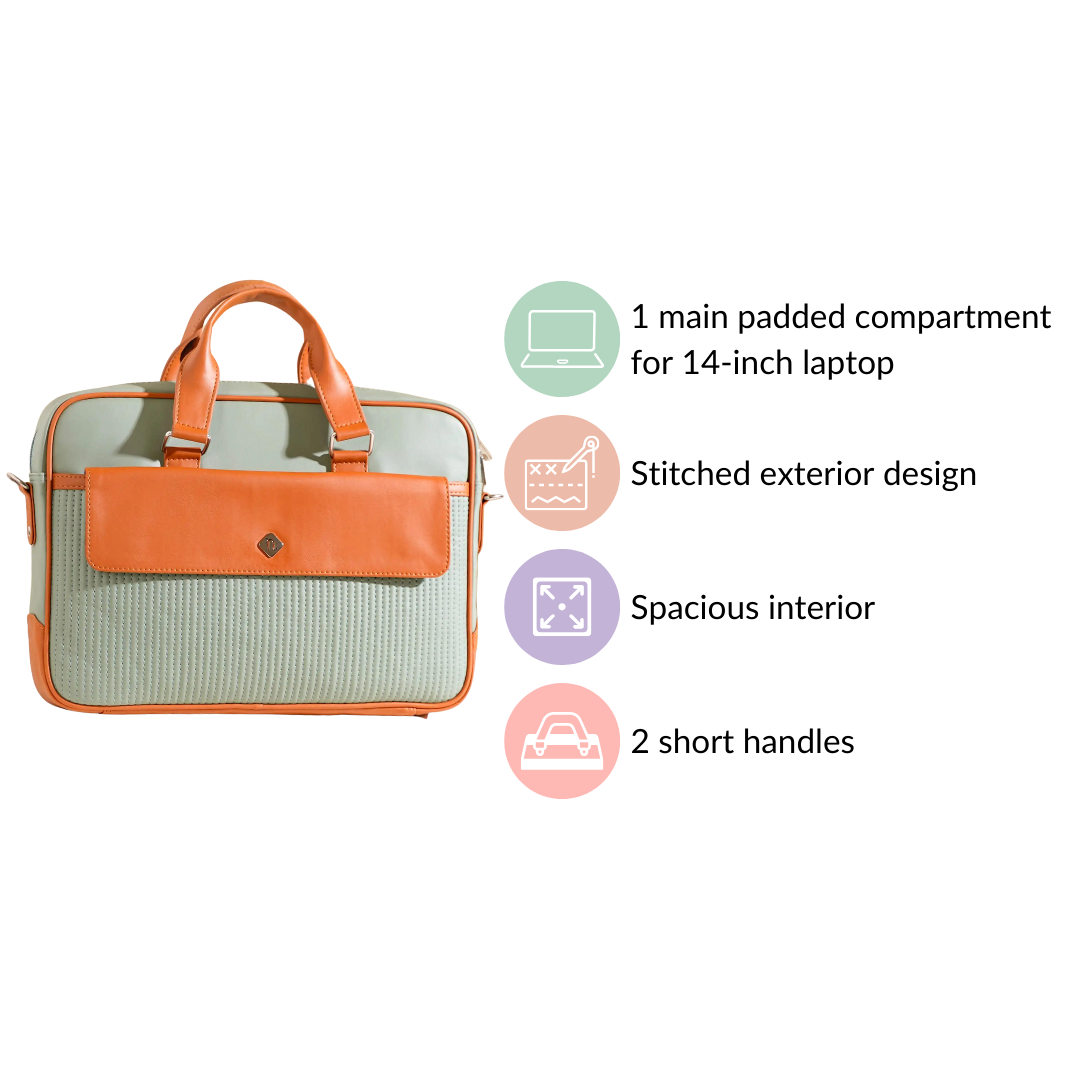 La Fusion Vegan Leather Laptop Organiser Bag 14