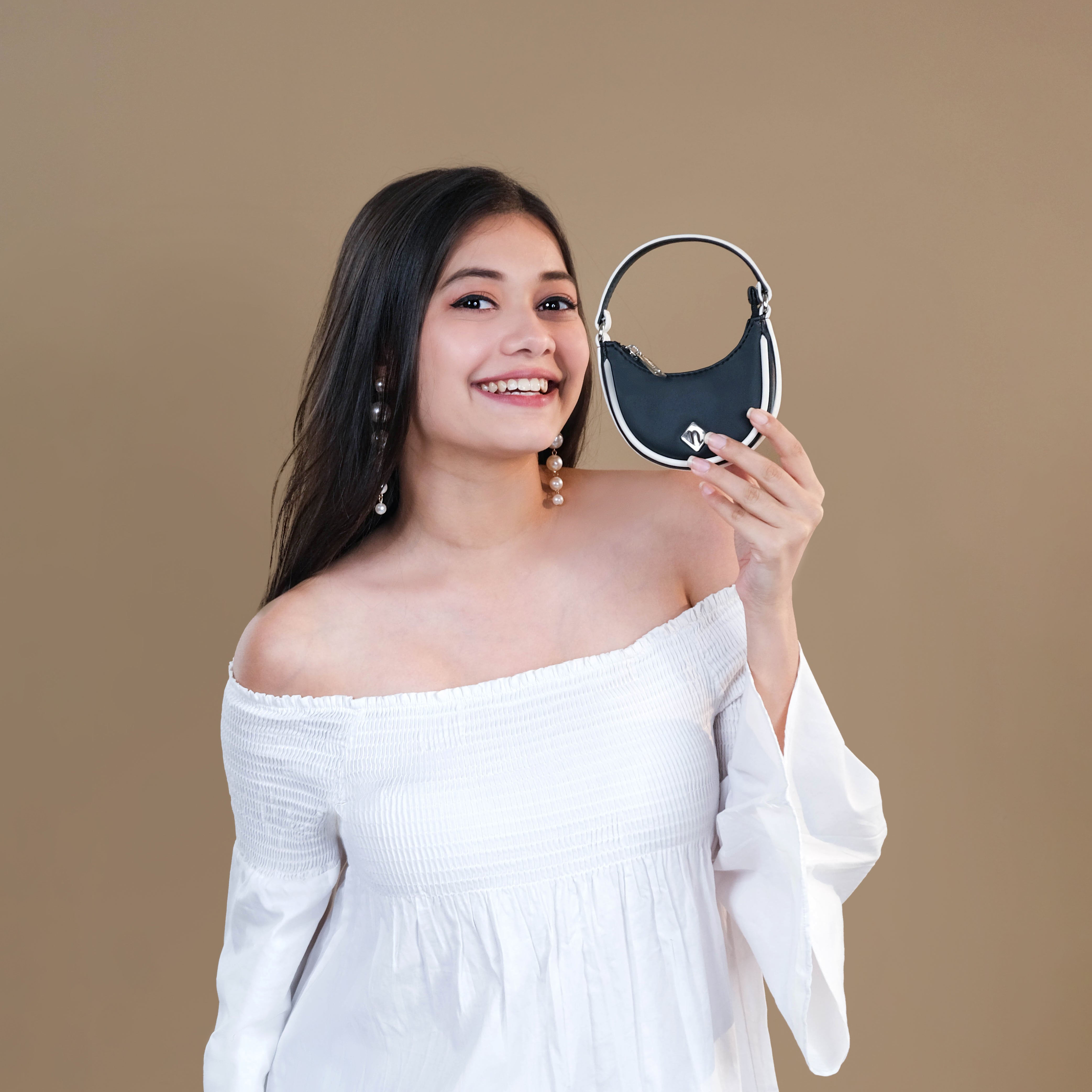 Mini Crescent Bag Black