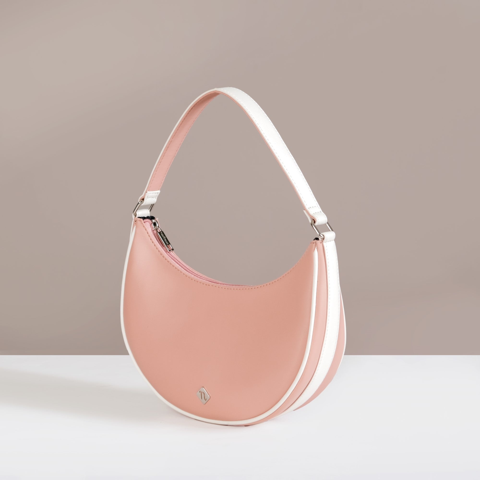 Peachy Glam Half Moon Bag