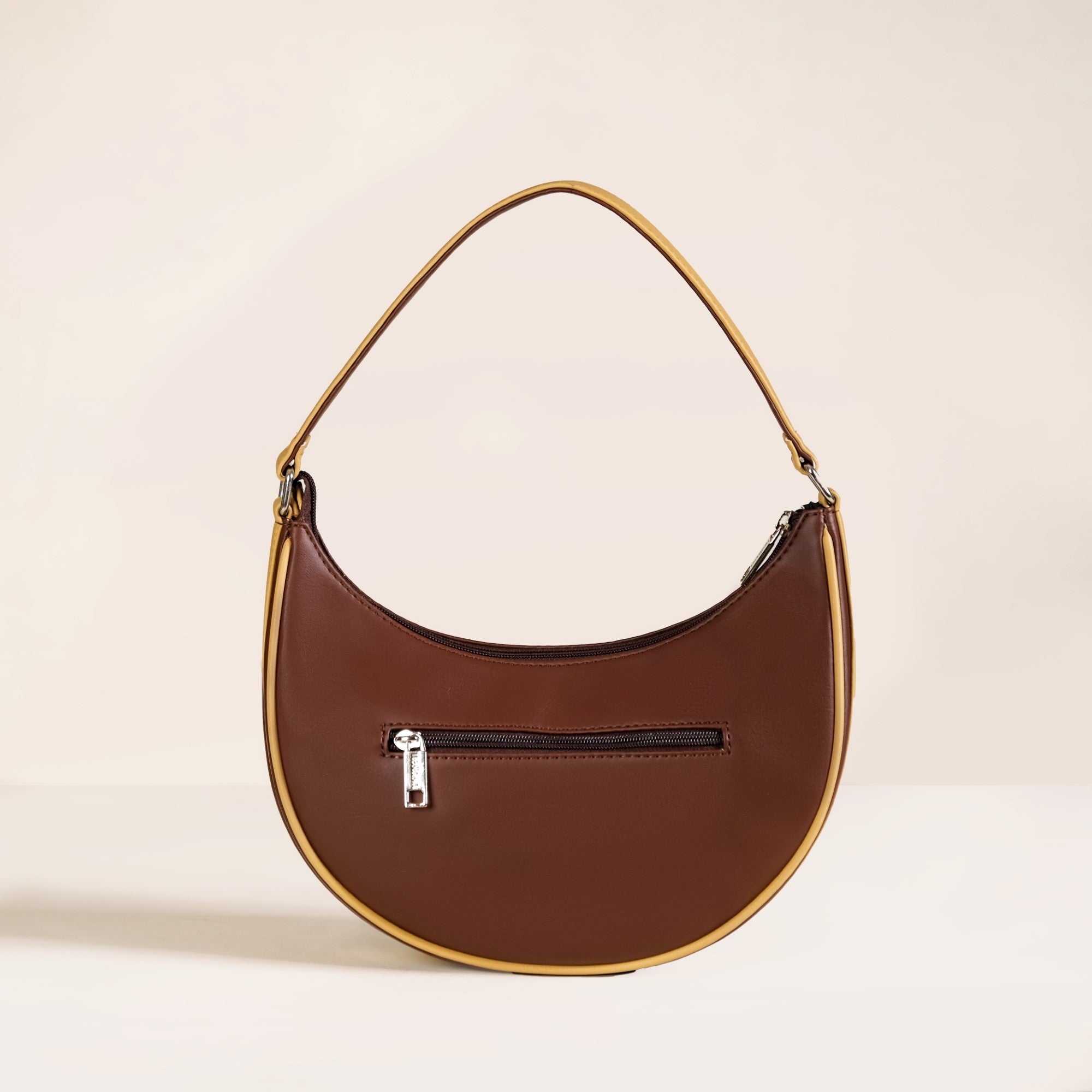 Coffee Brown Moon Handbag For Women
